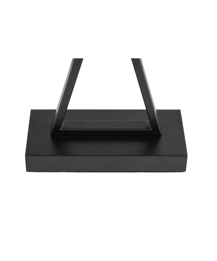 Large X Style Modern Rectangle Statement Table Lamp with Grey Shade - Black Large X Style Modern Rectangle Statement Table Lamp with Grey Shade - Black