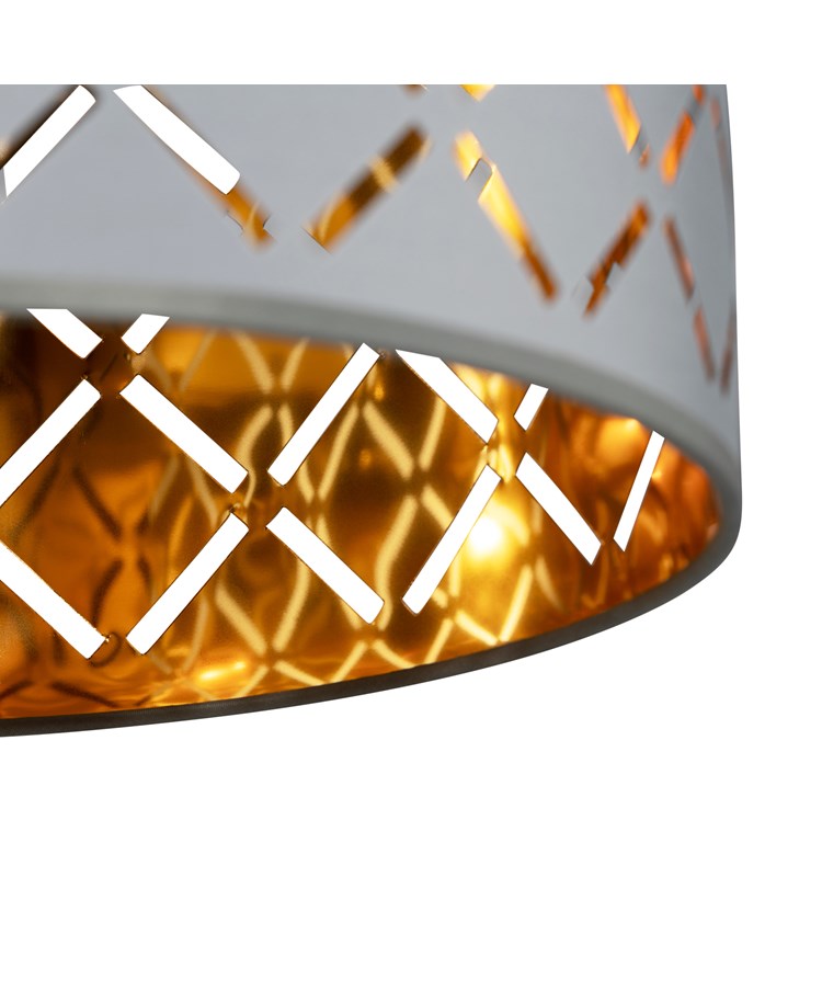 Laiser Cut Out Gold Lined Pendant Shade