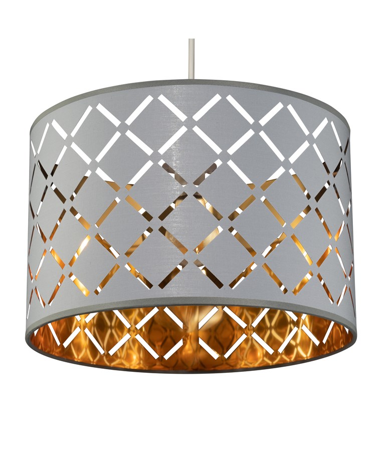 Laiser Cut Out Gold Lined Pendant Shade