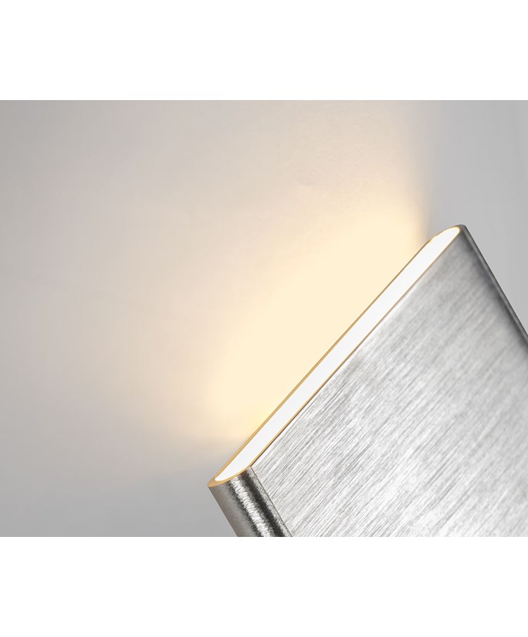 Slimline Brushed Aluminium 5watt Integrated LED Wall light
