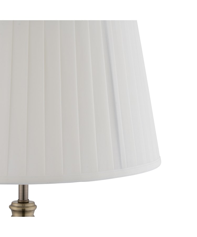 Malham Large Ceramic Floor Lamp with Ivory Pleated Shade - Green & Antique Brass Malham Large Ceramic Floor Lamp with Ivory Pleated Shade - Green & Antique Brass