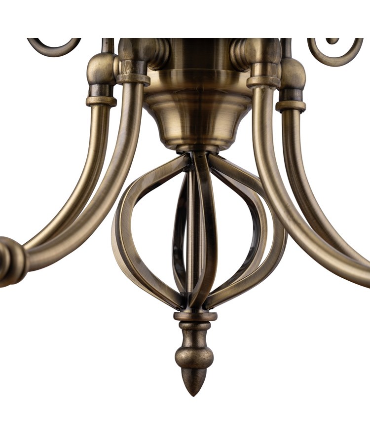 Kingswood 5 Light Ceiling Light with Alabaster Glass Shades - Antique Brass Kingswood 5 Light Ceiling Light with Alabaster Glass Shades - Antique Brass