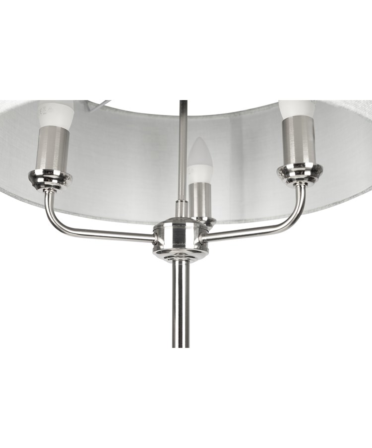 Korus Floor Lamp - Grey Linen Korus Floor Lamp - Grey Linen