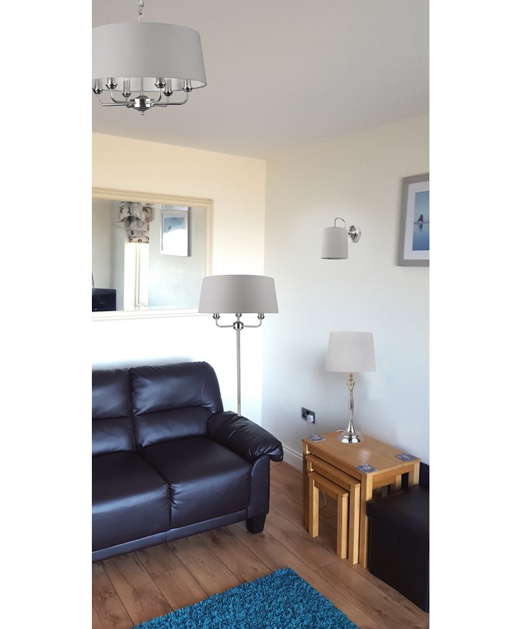 Korus 6 Ceiling Light with Grey Shade Korus 6 Ceiling Light with Grey Shade