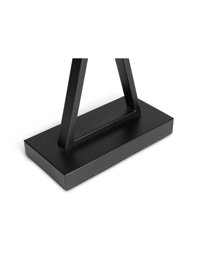 Large X Style Modern Rectangle Statement Table Lamp with Blue Shade - Black Large X Style Modern Rectangle Statement Table Lamp with Blue Shade - Black