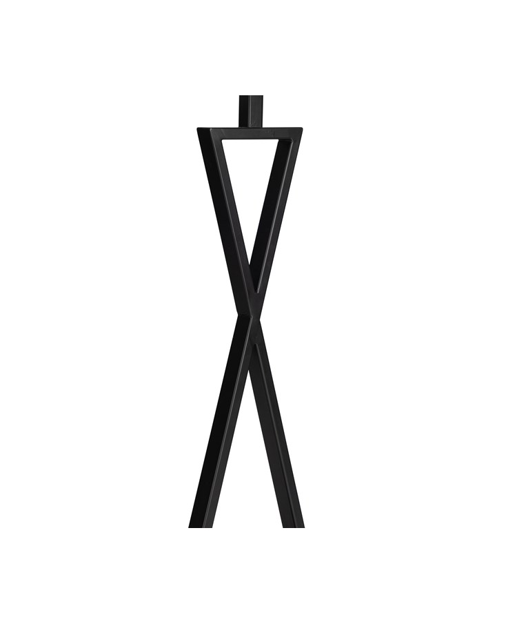 Large X Modern Rectangle Statement Table Lamp with Ivory White Shade - Black Large X Modern Rectangle Statement Table Lamp with Ivory White Shade - Black