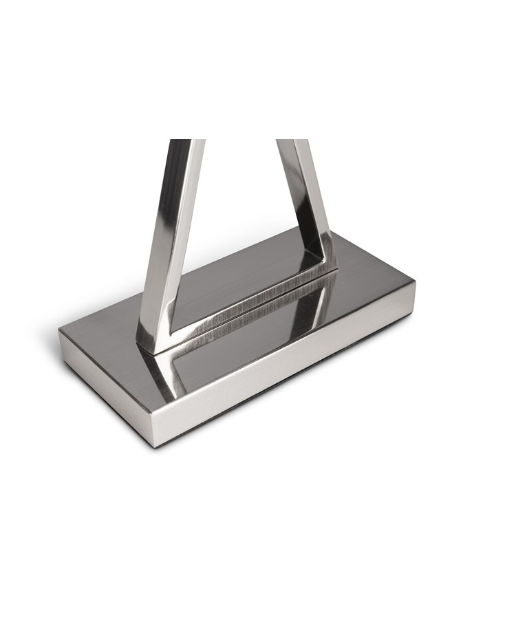 Large X Style Modern Rectangle Statement Table Lamp with Blue Shade - Silver Large X Style Modern Rectangle Statement Table Lamp with Blue Shade - Silver