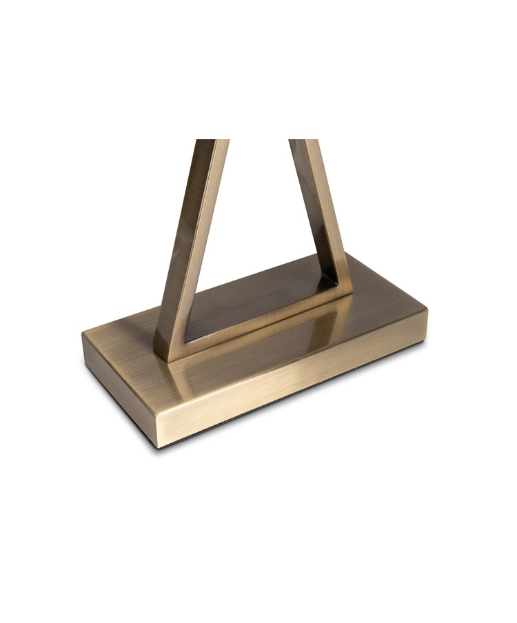 Large X Modern Rectangle Statement Table Lamp with Blue Shade - Antique Brass Large X Modern Rectangle Statement Table Lamp with Blue Shade - Antique Brass