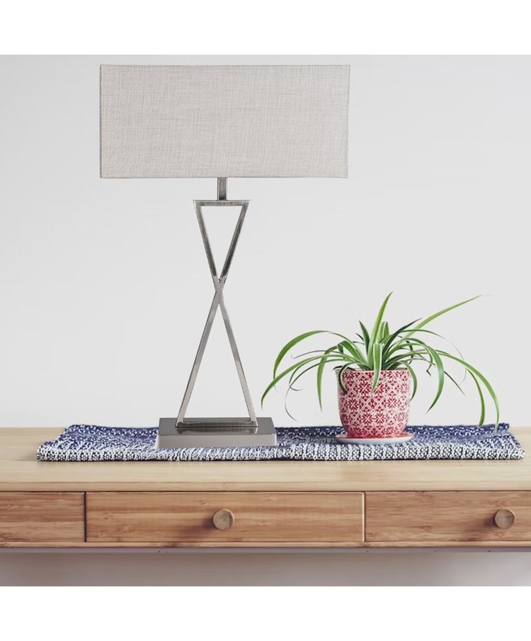 Loom Rectangle Lamp Shade 40CM Grey Linen Loom Rectangle Lamp Shade 40CM Grey Linen