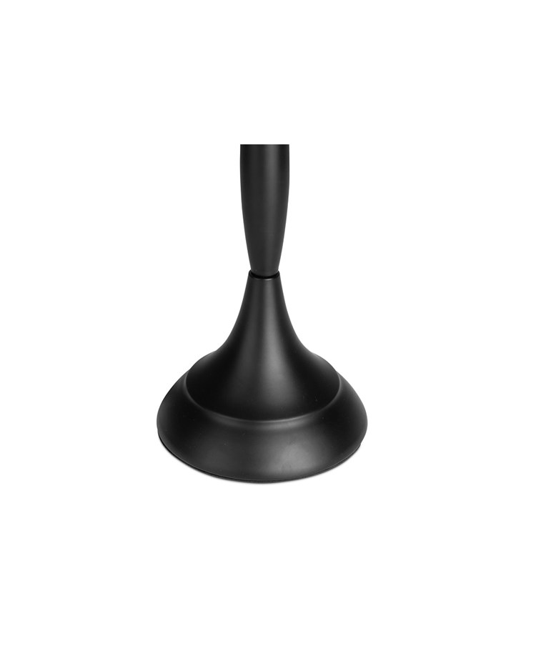 Messini Large Black Elegant Candlestick Table Lamp with Charcoal Gold Shade Messini Large Black Elegant Candlestick Table Lamp with Charcoal Gold Shade