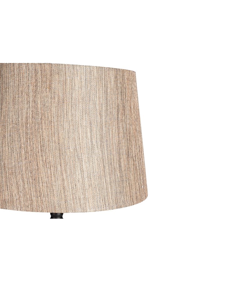 Messini Large Black Elegant Candlestick Table Lamp with Charcoal Gold Shade Messini Large Black Elegant Candlestick Table Lamp with Charcoal Gold Shade