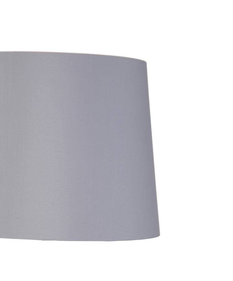 Messini Large Black Elegant Candlestick Table Lamp with Grey Silver Lined Shade Messini Large Black Elegant Candlestick Table Lamp with Grey Silver Lined Shade