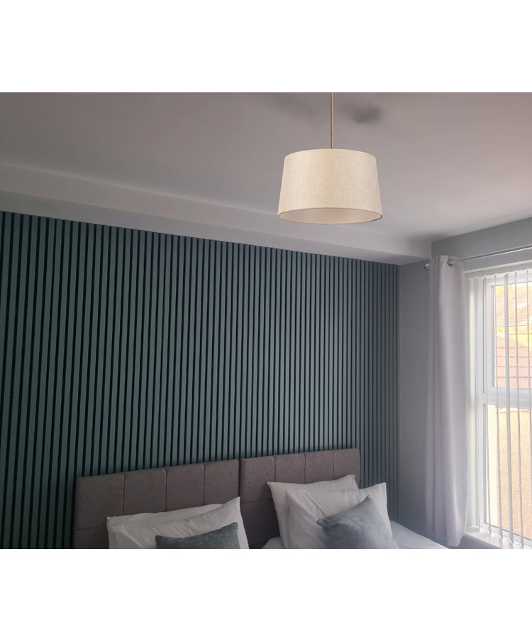 Tapered Beige Large Ceiling Light Lamp Shade - 40cm - Shade Only Tapered Beige Large Ceiling Light Lamp Shade - 40cm - Shade Only