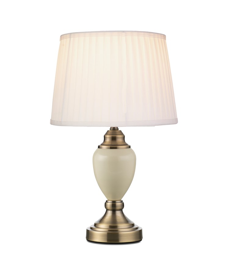 Bailey Table Cream/Antique CW Cream Pleat Shade Bailey Table Cream/Antique CW Cream Pleat Shade