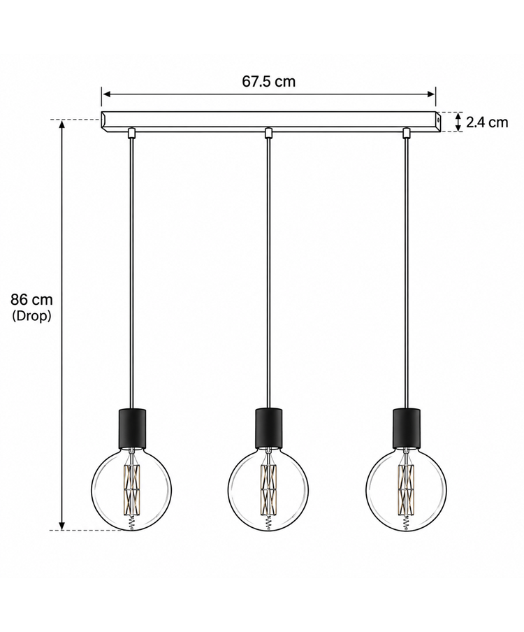 Pozueta Black Pendant Ceiling Light