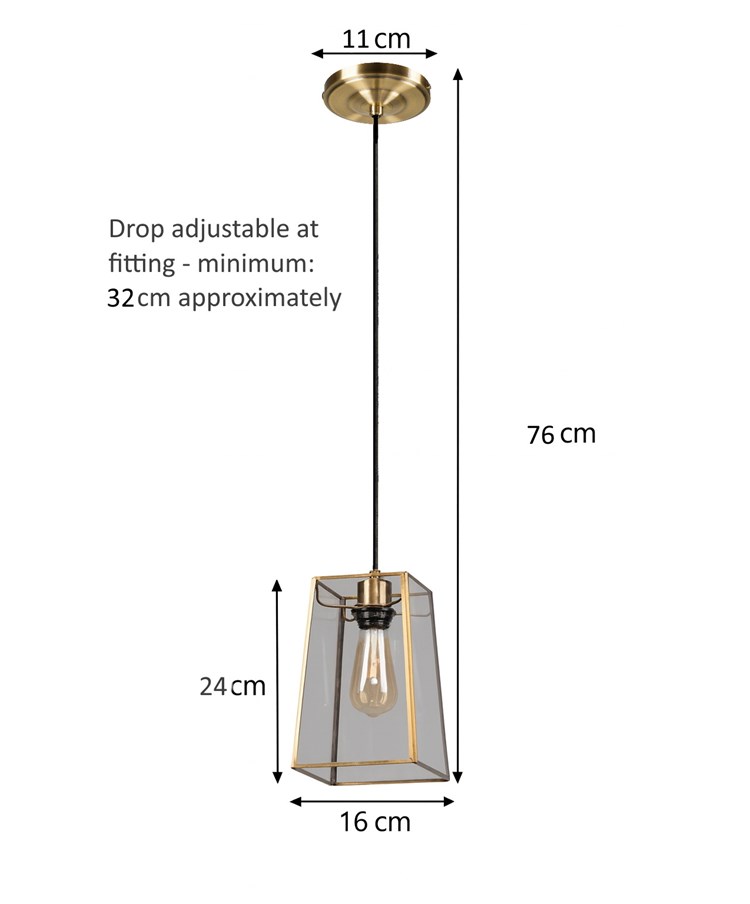 Beaumont Antique Brass Lantern Pendant Ceiling Light with Braided Cable Beaumont Antique Brass Lantern Pendant Ceiling Light with Braided Cable
