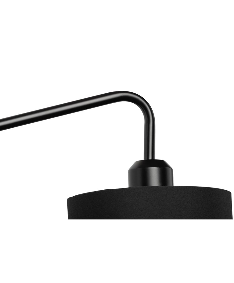 Stratton Matt Black Swing Arm Switched Wall Light with Matching Shade Stratton Matt Black Swing Arm Switched Wall Light with Matching Shade