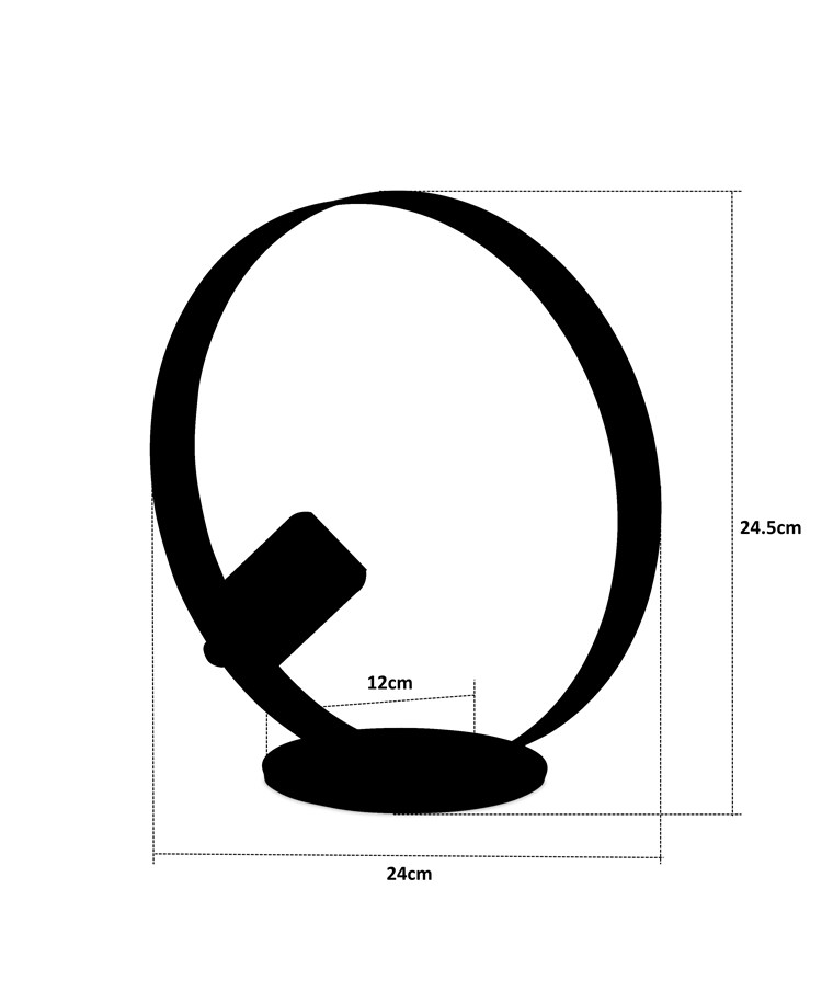 Hoople Matt Black Industrial Hoop Table Lamp Hoople Matt Black Industrial Hoop Table Lamp