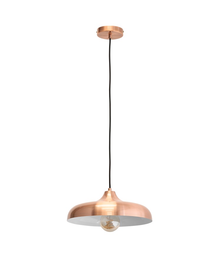 Glendon Industrial Style Ceiling Pendant Light - Brushed Copper Glendon Industrial Style Ceiling Pendant Light - Brushed Copper