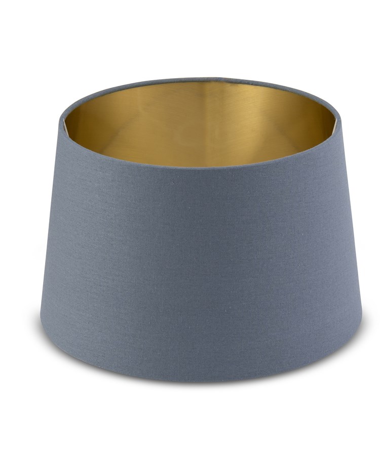 Arezo Gold Table Lamp with Blue Gold Lined Shade Arezo Gold Table Lamp with Blue Gold Lined Shade
