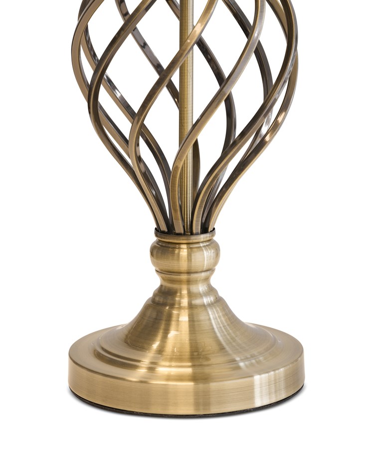 Hepburn Large Barley Twist Antique Brass Table Lamp with Ivory Pleated Shade Hepburn Large Barley Twist Antique Brass Table Lamp with Ivory Pleated Shade