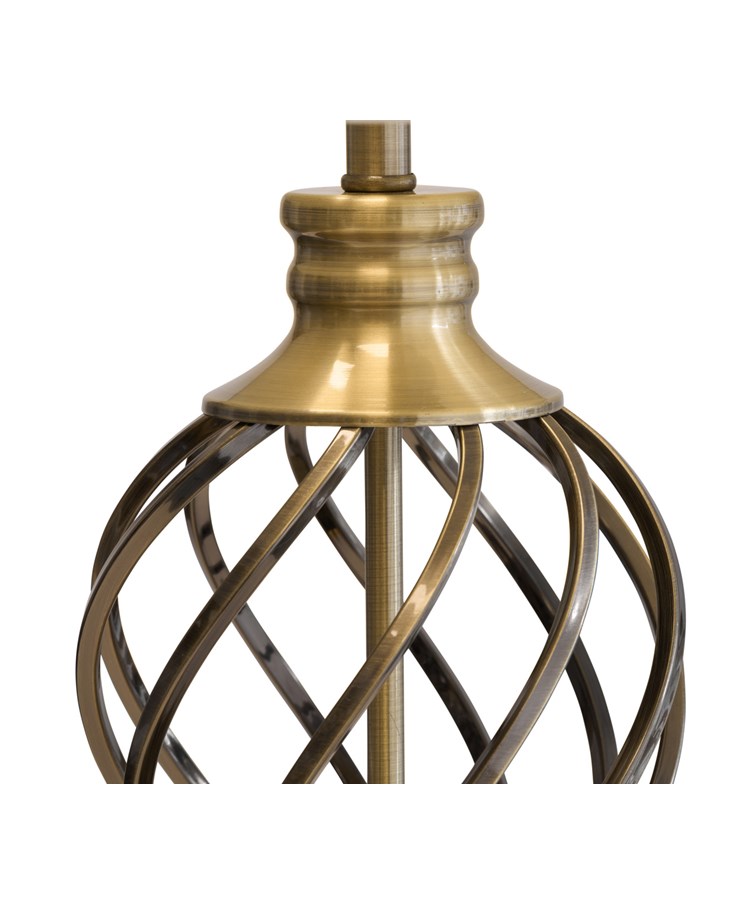 Hepburn Large Barley Twist Antique Brass Traditional Table Lamp with Ivory Pleat Hepburn Large Barley Twist Antique Brass Traditional Table Lamp with Ivory Pleat