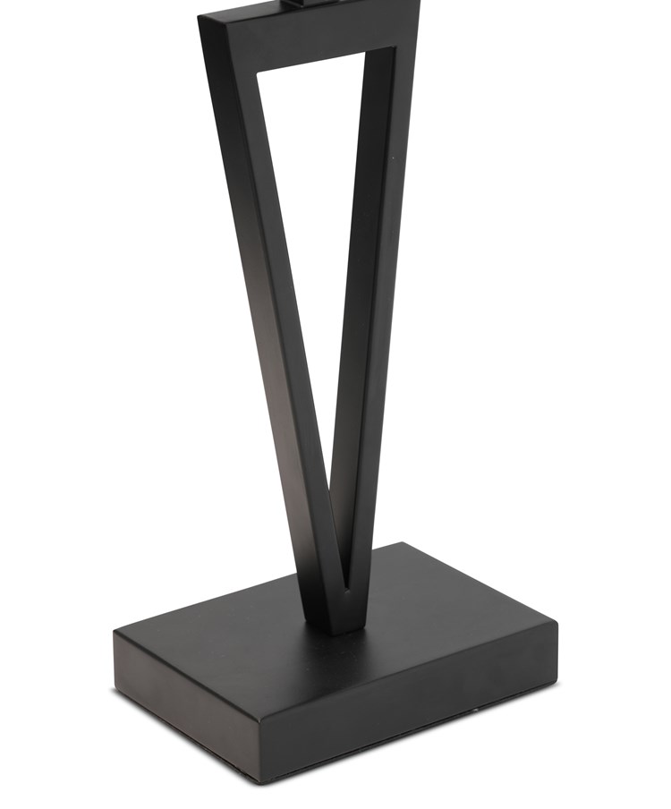 V Design Black Slimline Table Lamp with Ivory Linen Shade V Design Black Slimline Table Lamp with Ivory Linen Shade