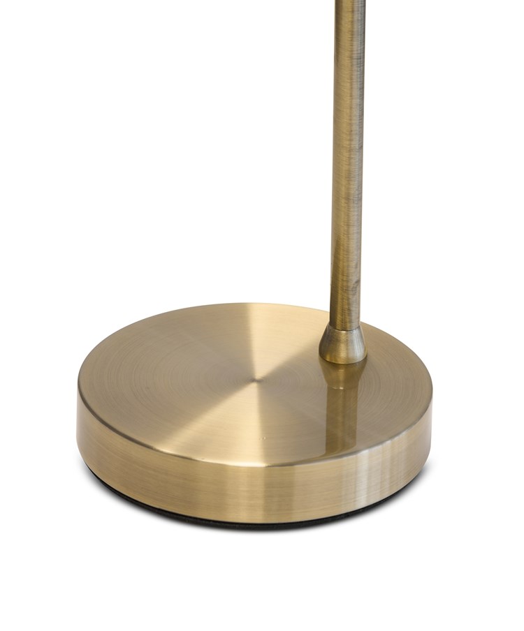 Arch Antique Brass Vintage Industrial Table Lamp with St Tropez Glass Shade Arch Antique Brass Vintage Industrial Table Lamp with St Tropez Glass Shade