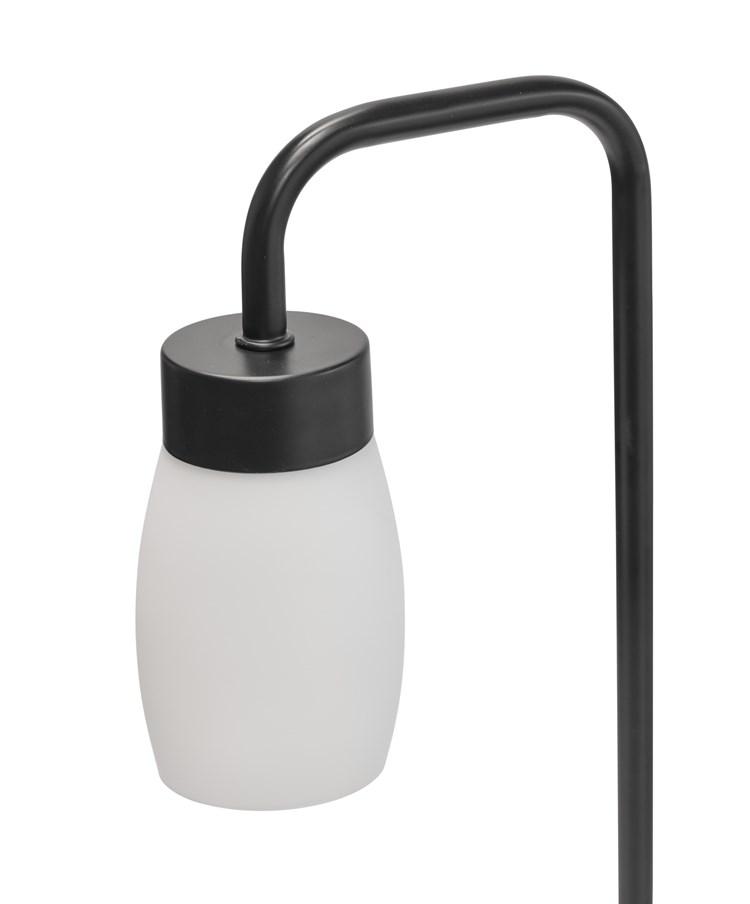 Arch Black Vintage Industrial Table Lamp with Marino Glass Shade Arch Black Vintage Industrial Table Lamp with Marino Glass Shade