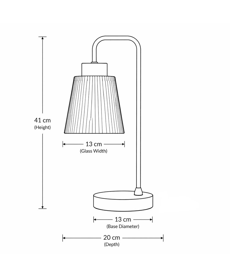 Black Arch Table Lamp with Mandalay Ribbed Clear Glass Shade Black Arch Table Lamp with Mandalay Ribbed Clear Glass Shade