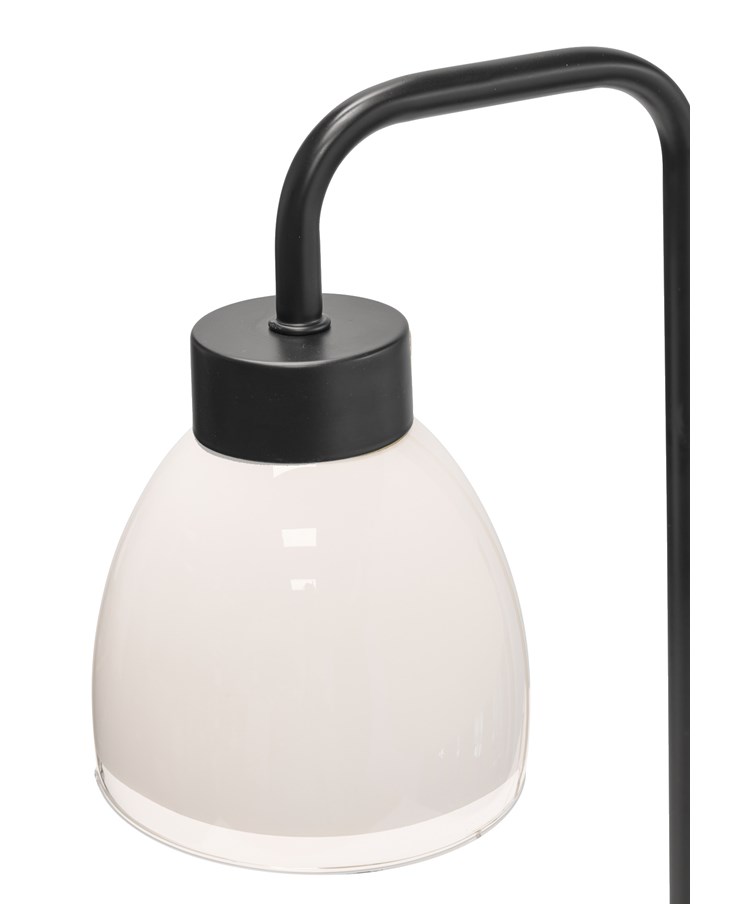 Arch Black Vintage Industrial Table Lamp with St Tropez Glass Shade Arch Black Vintage Industrial Table Lamp with St Tropez Glass Shade