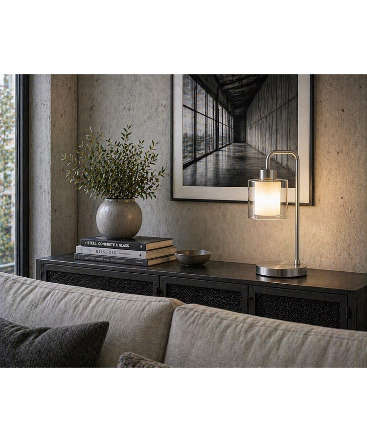 Lulworth Silver Arch Table Lamp Lulworth Silver Arch Table Lamp