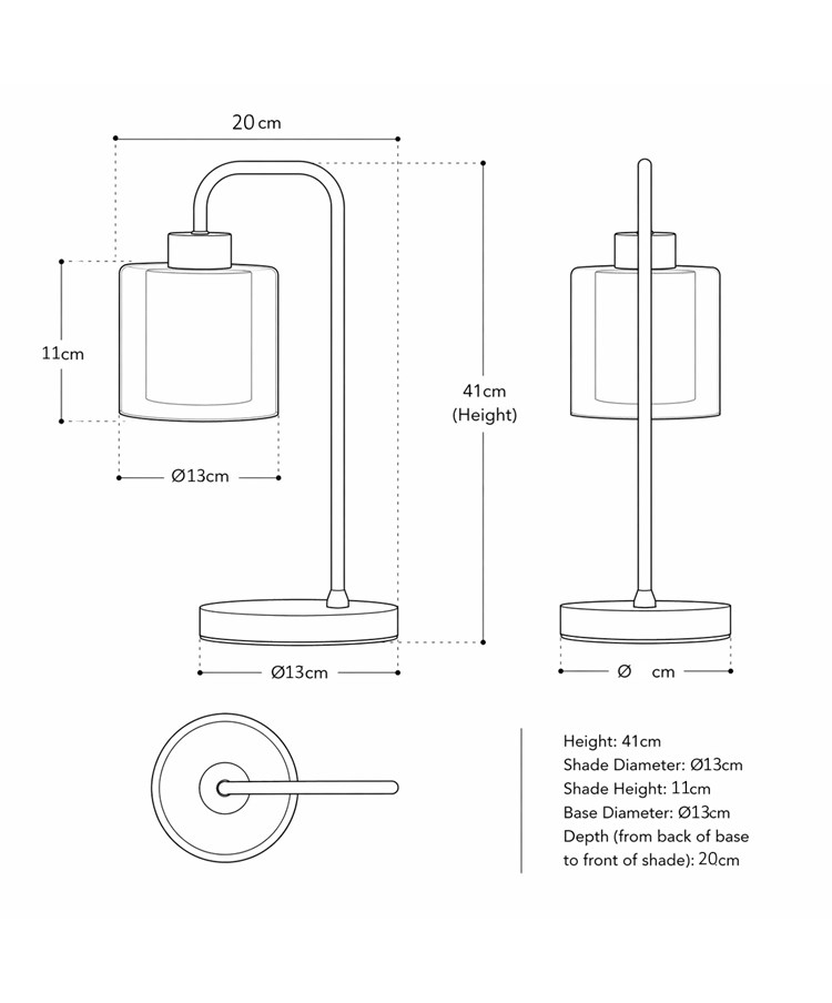 Lulworth Silver Arch Table Lamp Lulworth Silver Arch Table Lamp