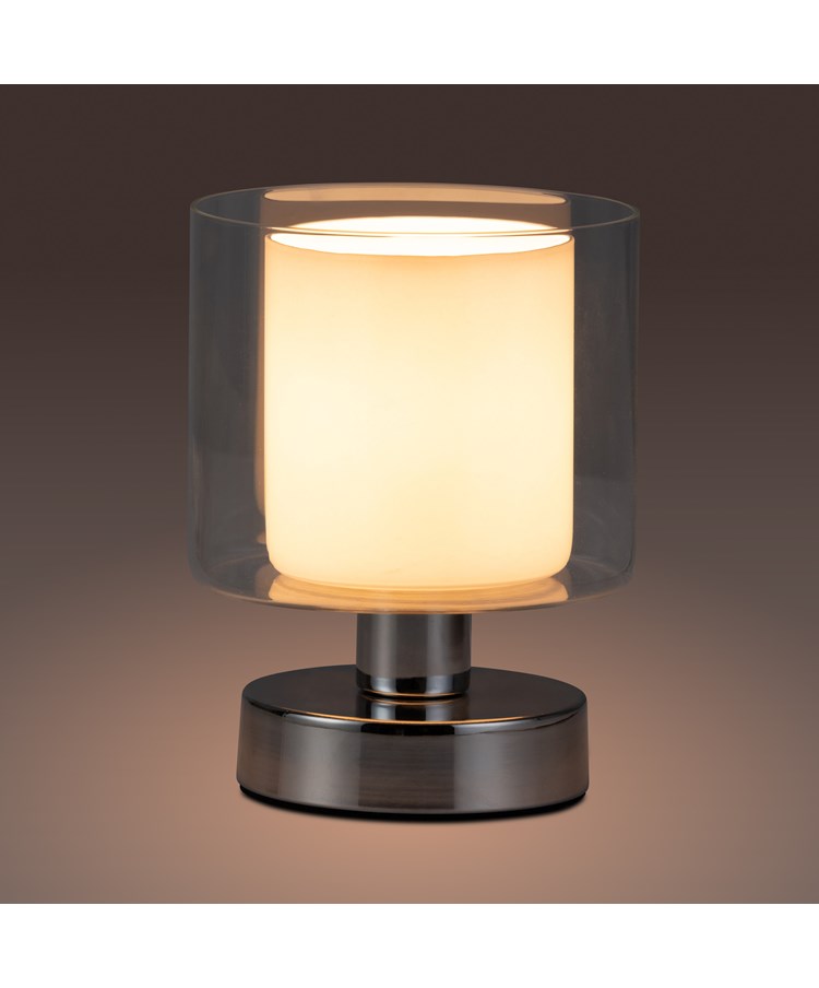 Lulworth Chrome Plinth Table Lamp Lulworth Chrome Plinth Table Lamp