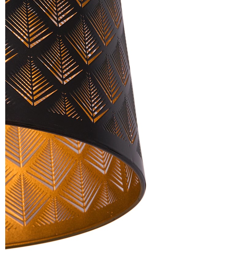 Midas Black Gold Steel Stencil Ceiling Light Pendant Shade Only Midas Black Gold Steel Stencil Ceiling Light Pendant Shade Only