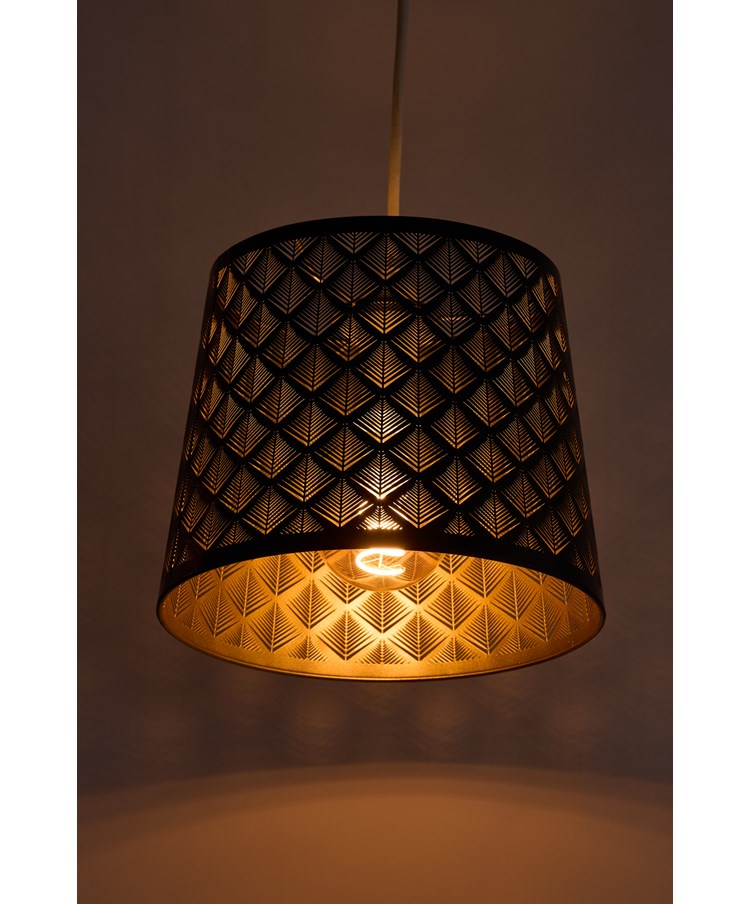 Midas Black Gold Steel Stencil Ceiling Light Pendant Shade Only Midas Black Gold Steel Stencil Ceiling Light Pendant Shade Only