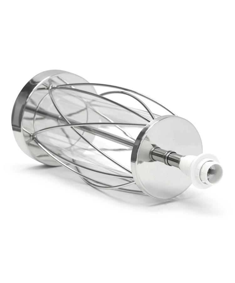 Ashleigh Silver Clear Glass Cylinder Lantern Table Lamp - Base Only Ashleigh Silver Clear Glass Cylinder Lantern Table Lamp - Base Only