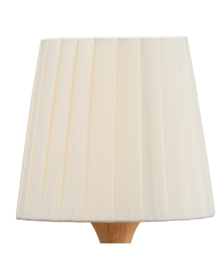 Light Wood Effect Rechargeable Table Lamp with Cream Pleat Shade Light Wood Effect Rechargeable Table Lamp with Cream Pleat Shade