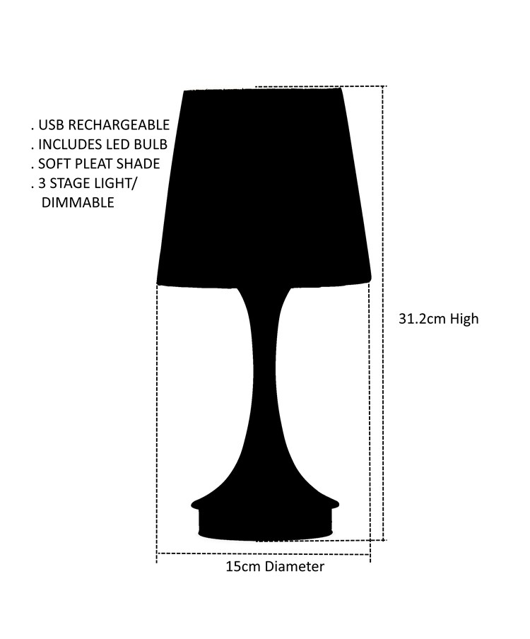 Light Wood Effect Rechargeable Table Lamp with Cream Pleat Shade Light Wood Effect Rechargeable Table Lamp with Cream Pleat Shade