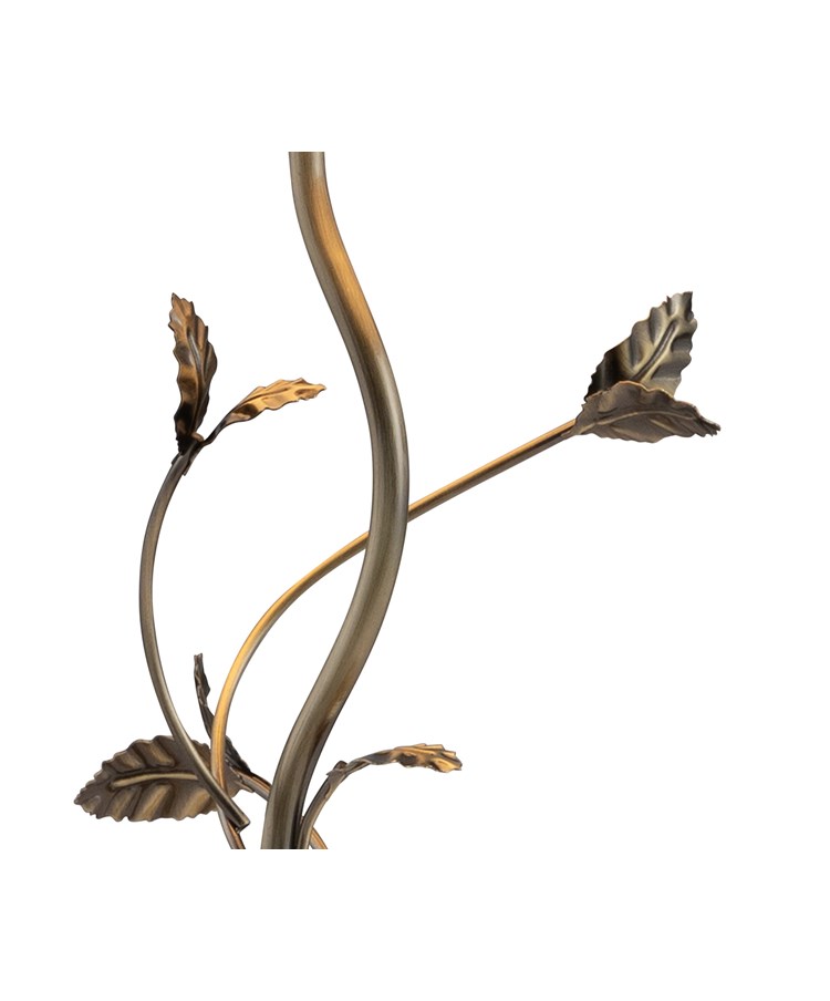 Leaf Antique Brass Table Lamp with Dark Charcoal Shade Leaf Antique Brass Table Lamp with Dark Charcoal Shade