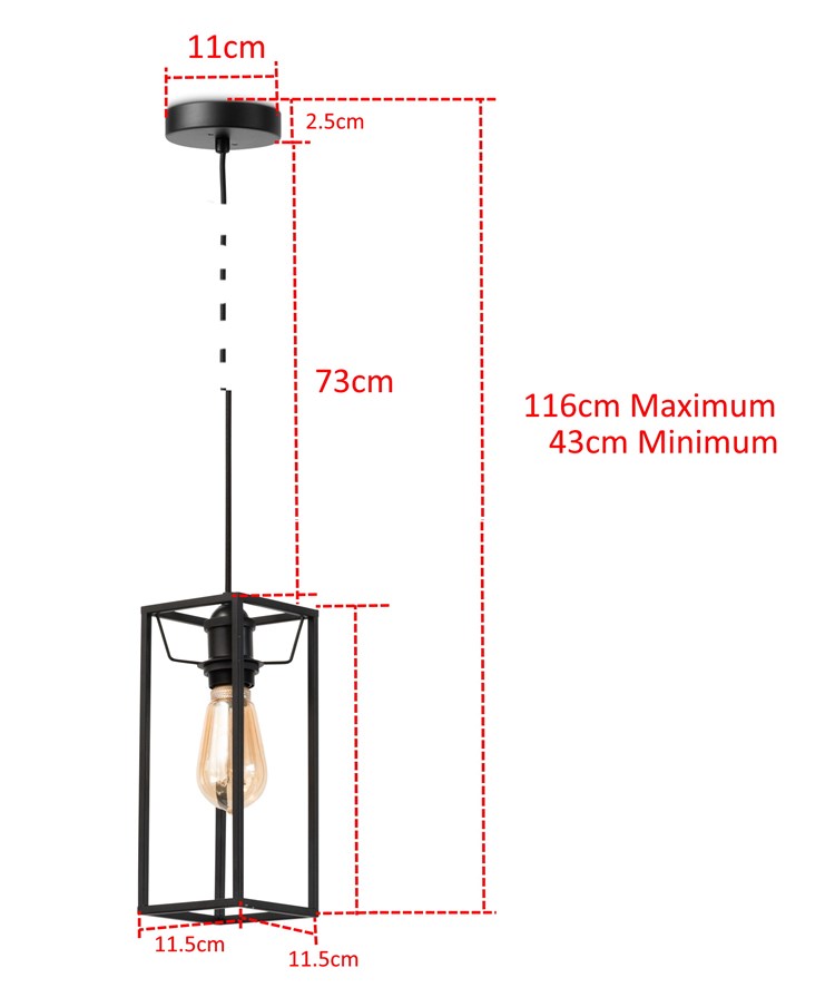 Quattro Modern Matt Black Frame Style Pendant Ceiling Light Quattro Modern Matt Black Frame Style Pendant Ceiling Light