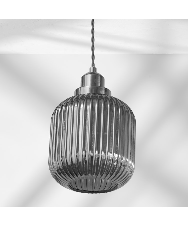 Echo Modern Pewter Wall Light with Grey Linen Shade Echo Modern Pewter Wall Light with Grey Linen Shade