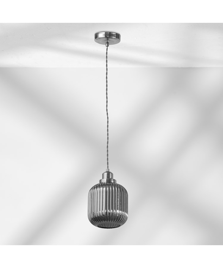 Echo Modern Pewter Wall Light with Grey Linen Shade Echo Modern Pewter Wall Light with Grey Linen Shade