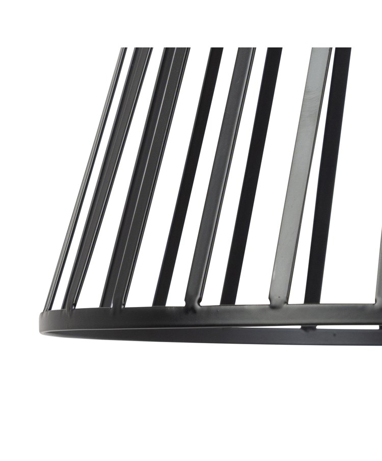 Lyon 30cm Flat Wire Mat Black Shade with Black Suspension Lyon 30cm Flat Wire Mat Black Shade with Black Suspension