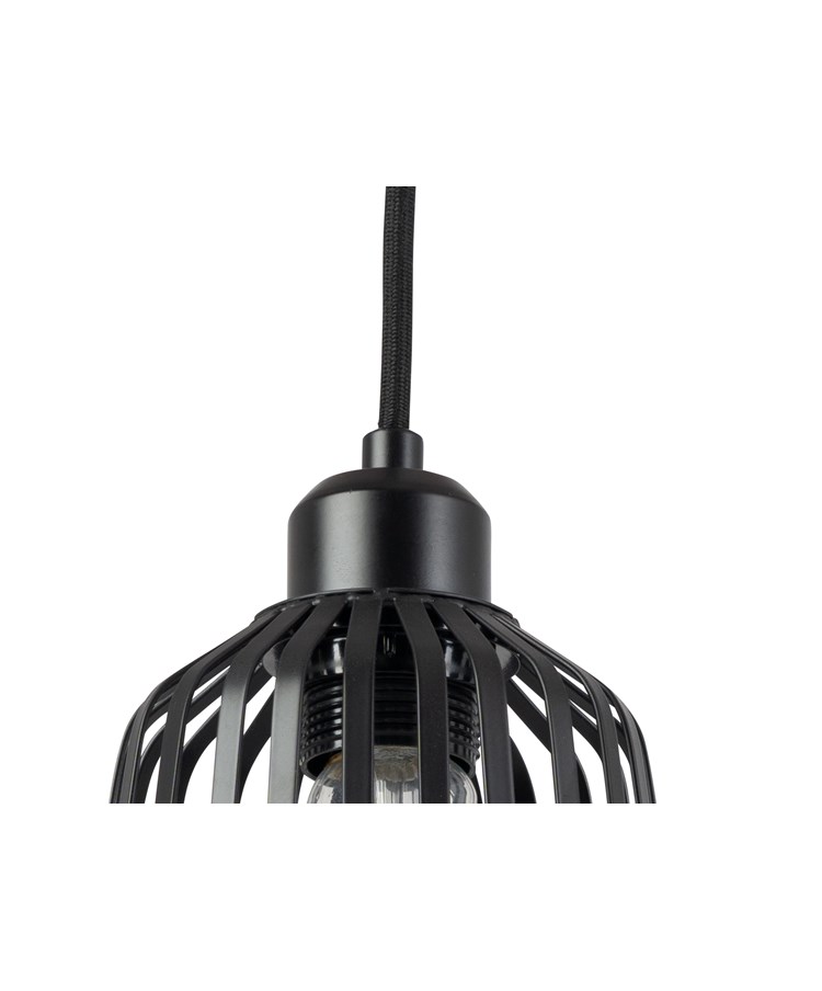 Lyon 16cm Flat Wire Mat Black Shade with Black Suspension Lyon 16cm Flat Wire Mat Black Shade with Black Suspension