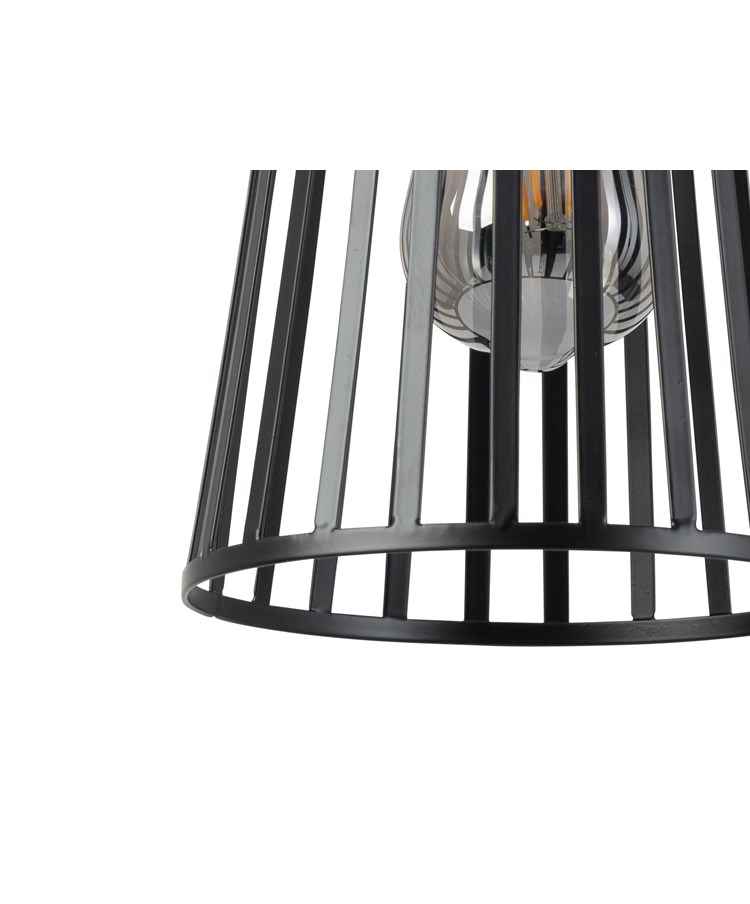 Lyon 16cm Flat Wire Mat Black Shade with Black Suspension Lyon 16cm Flat Wire Mat Black Shade with Black Suspension