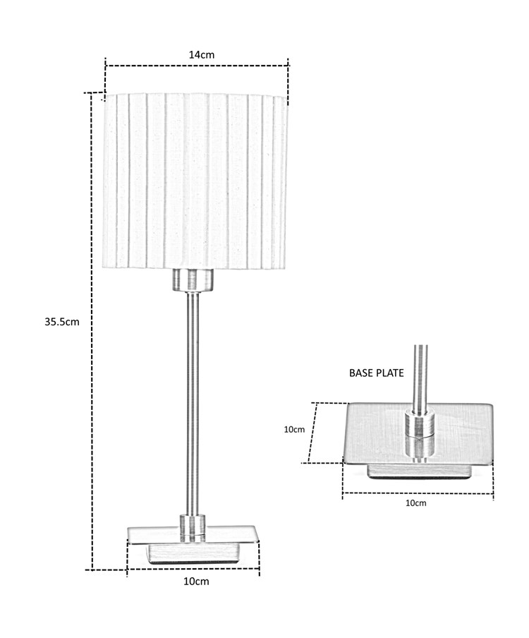 (Pair)Darwen Square Stick Antique Brass Table Lamp with Natural Hard Pleat Shade (Pair)Darwen Square Stick Antique Brass Table Lamp with Natural Hard Pleat Shade
