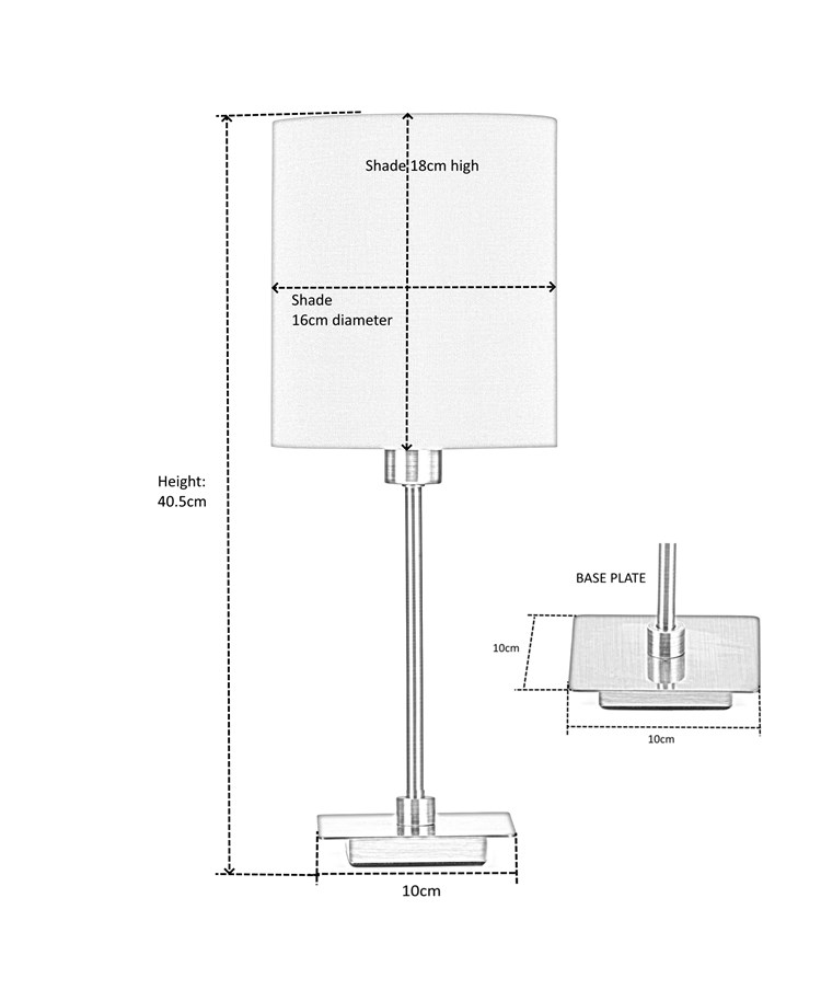 (Pair) Darwen Square Stick Antique Brass with Grey Shade