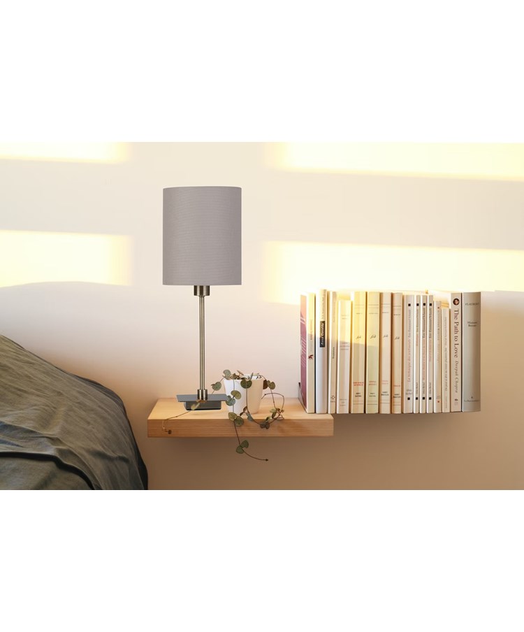 (Pair) Darwen Square Stick Antique Brass with Grey Shade