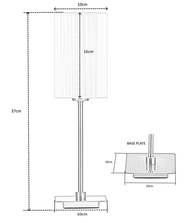 (Pair) Darwen Square Stick Antique Brass with Ivory String Shade